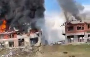 At least four Russian missiles hit Lviv